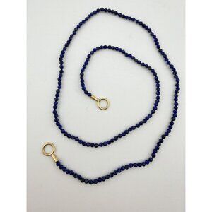 Marla Aaron Itty Bitty Strand with Lapis Chain Necklace 14k Rose Gold Loops